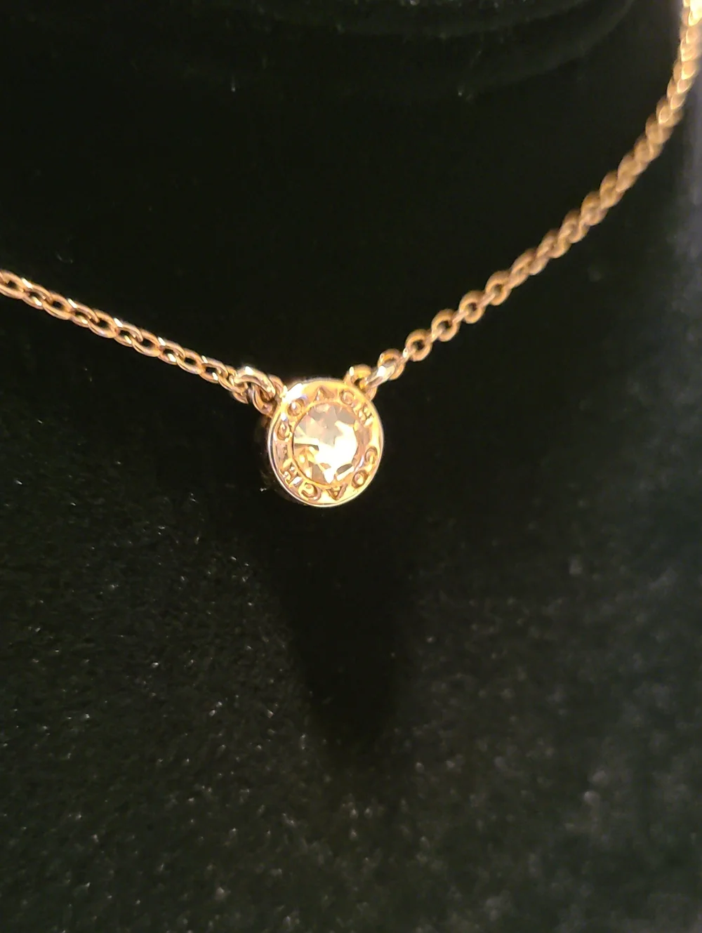 Coach Rose Gold Open Circle Pendant Necklace